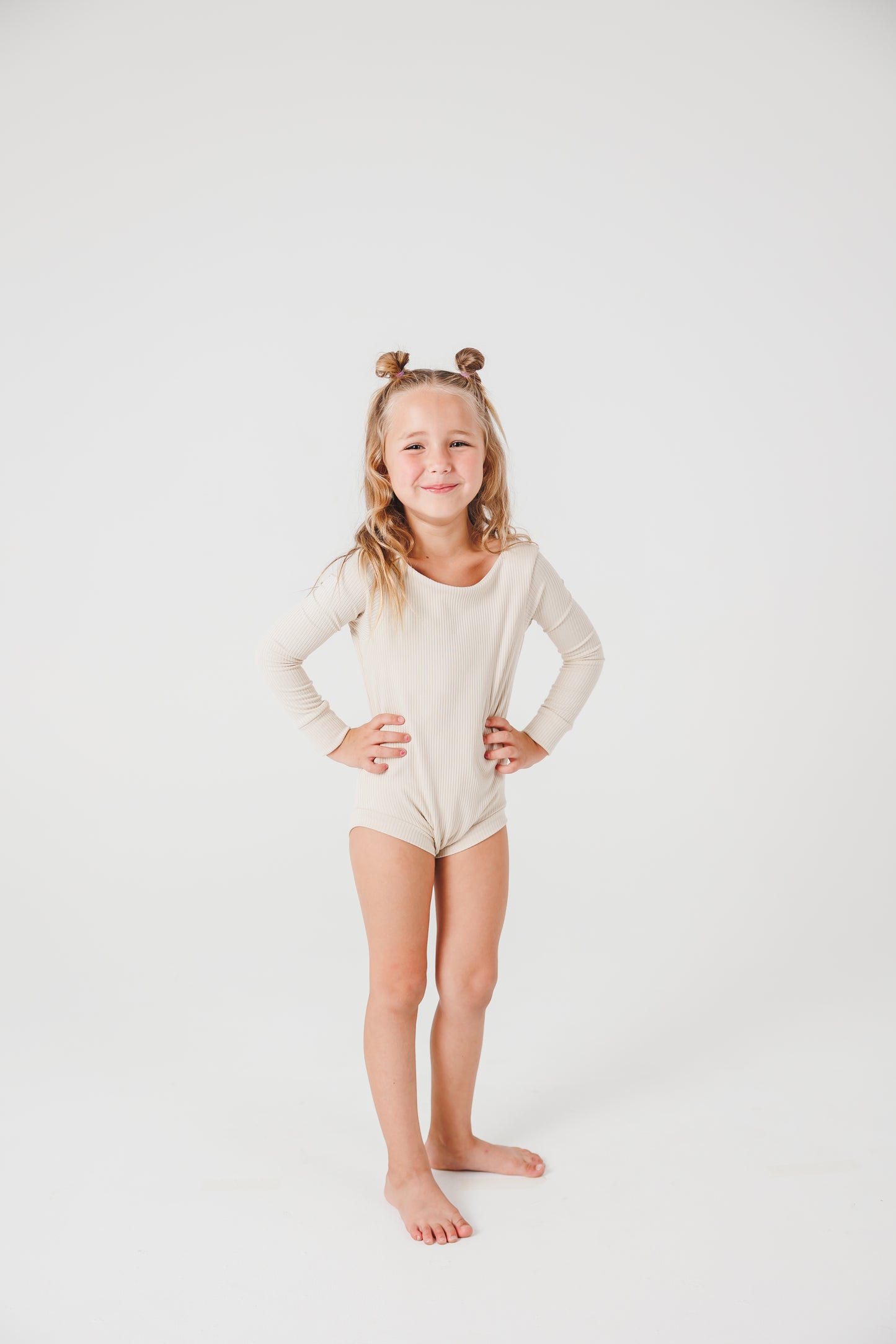 Cream Long Sleeve Leotard