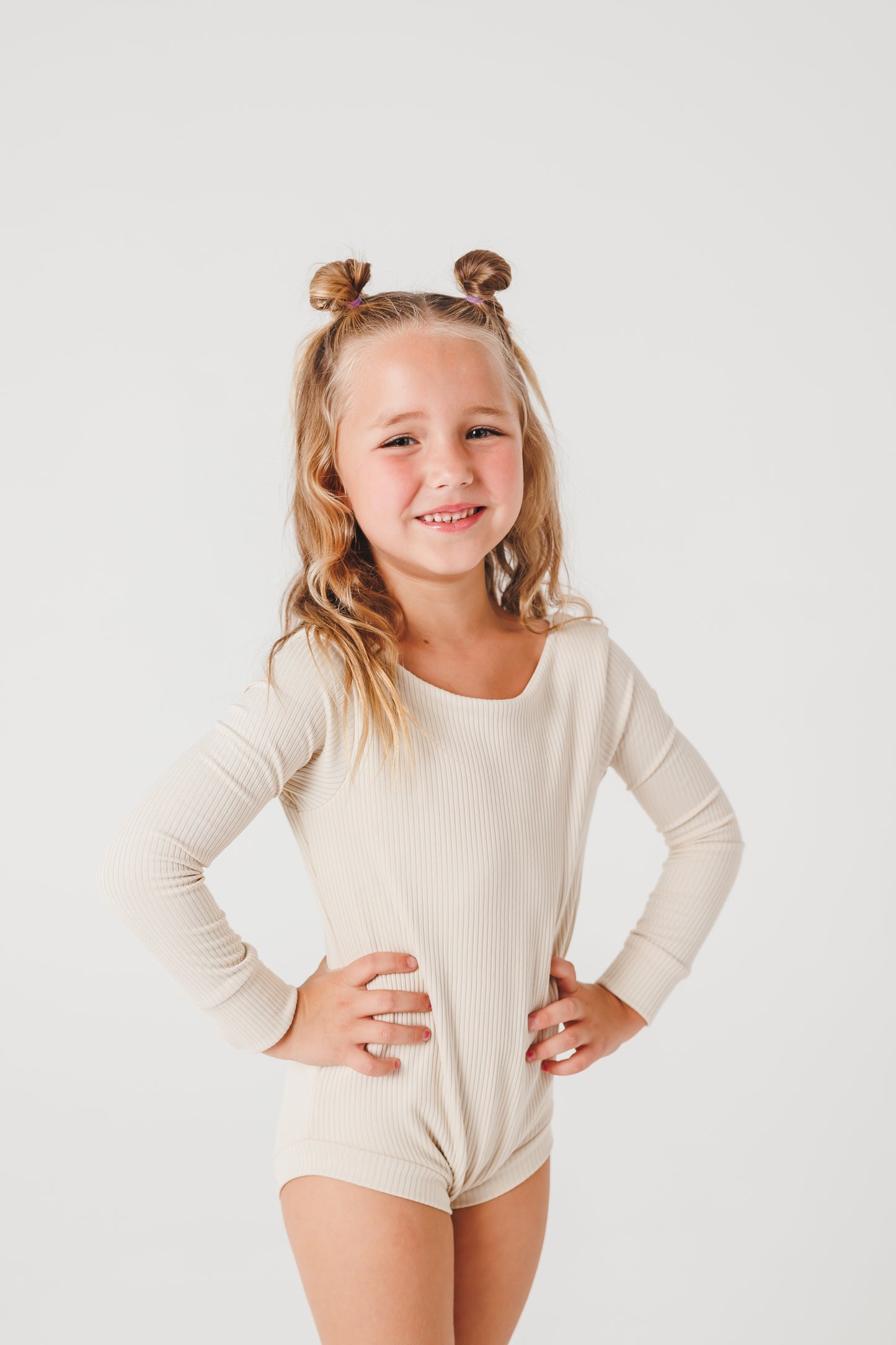 Cream Long Sleeve Leotard