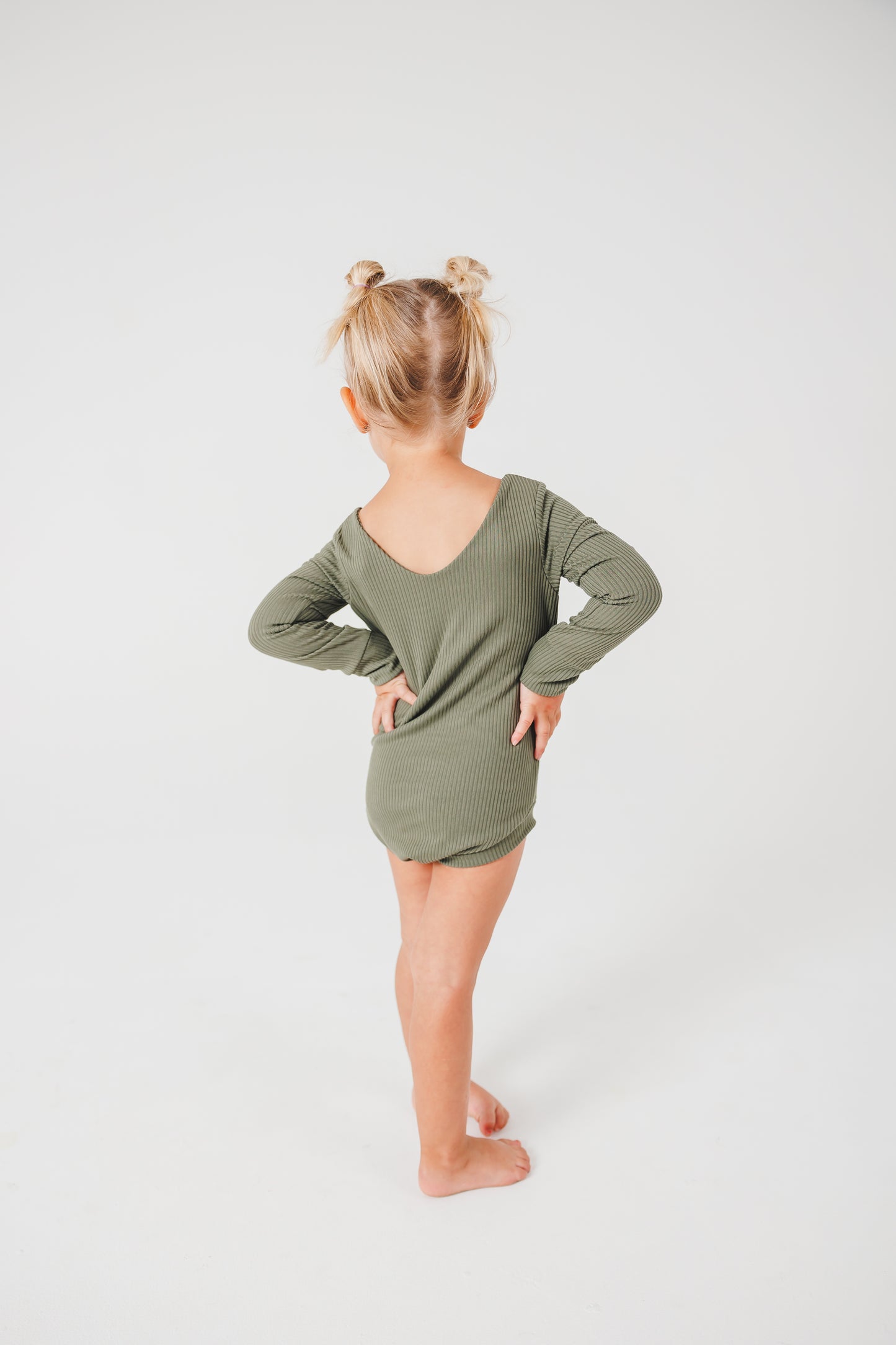 Green Long Sleeve Leotard