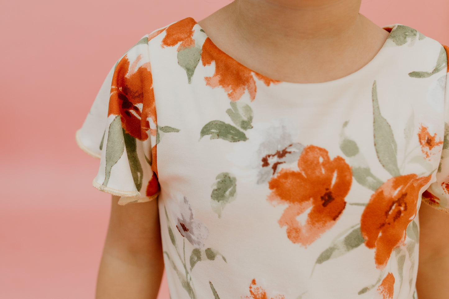 Peach Floral Leotard