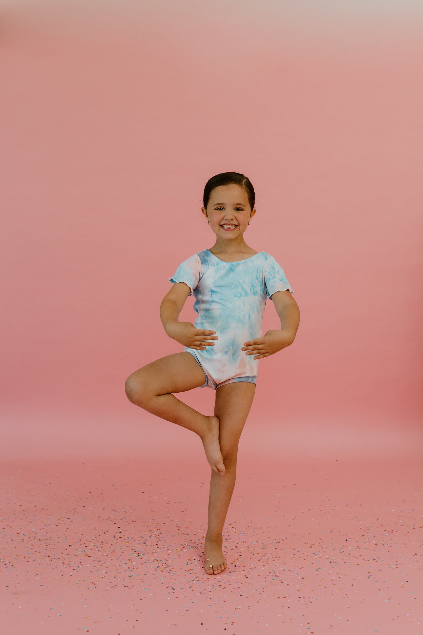 Blue/Pink/Indigo Tie Dye Leotard