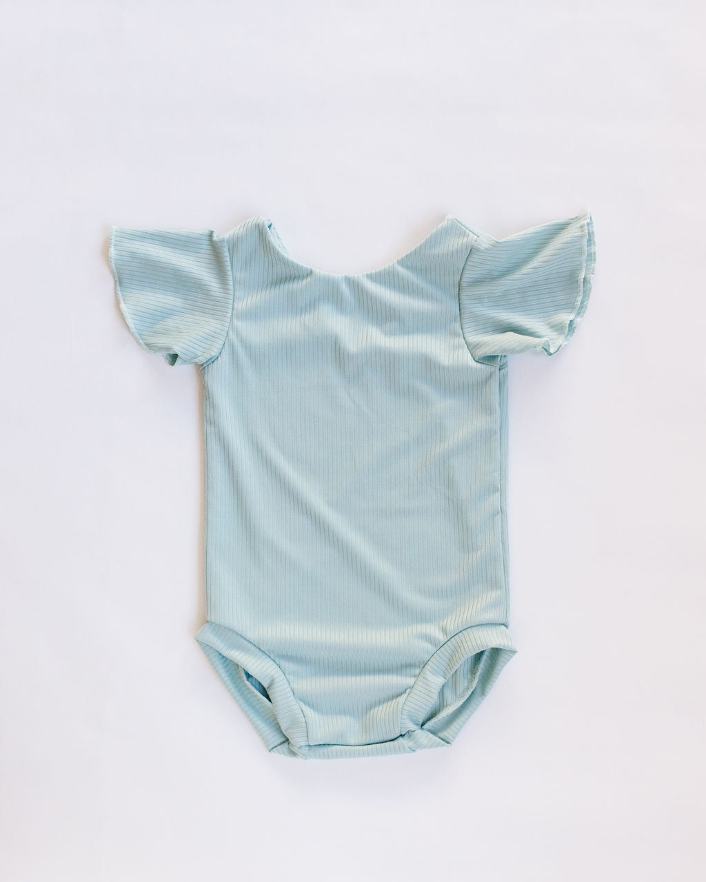 Dusty Blue Ribbed Leotard