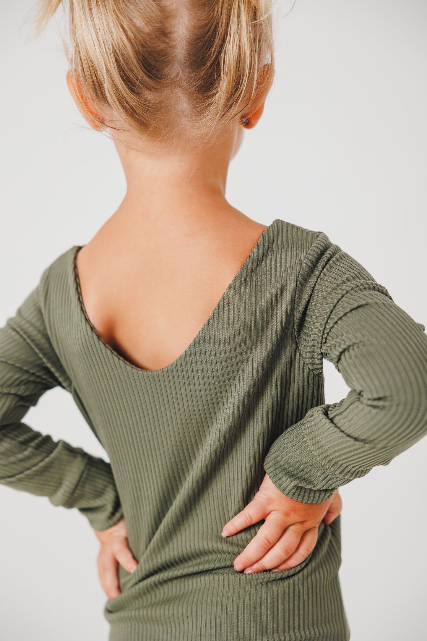 Green Long Sleeve Leotard