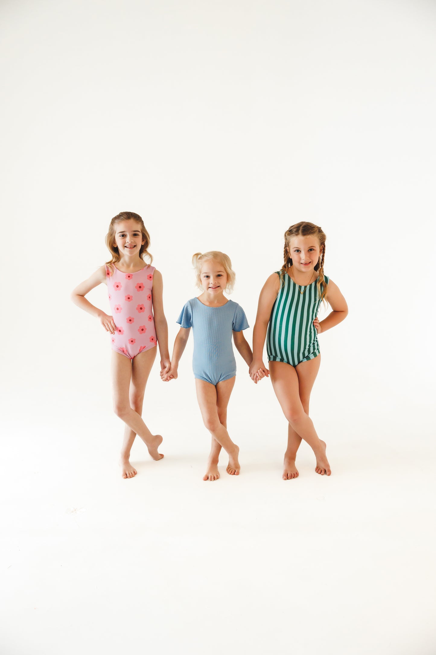 Blue Ribbed Leotard - Tuck & Tumble