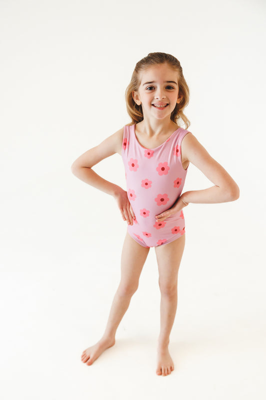 Pink Floral Leotard - Tuck & Tumble