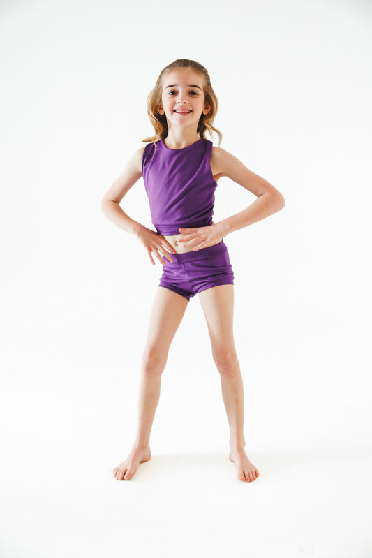 Purple Racerback Dance Set