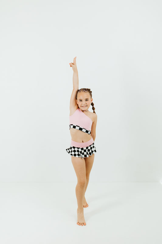 Pink One Shoulder Set - The Bestie Edit