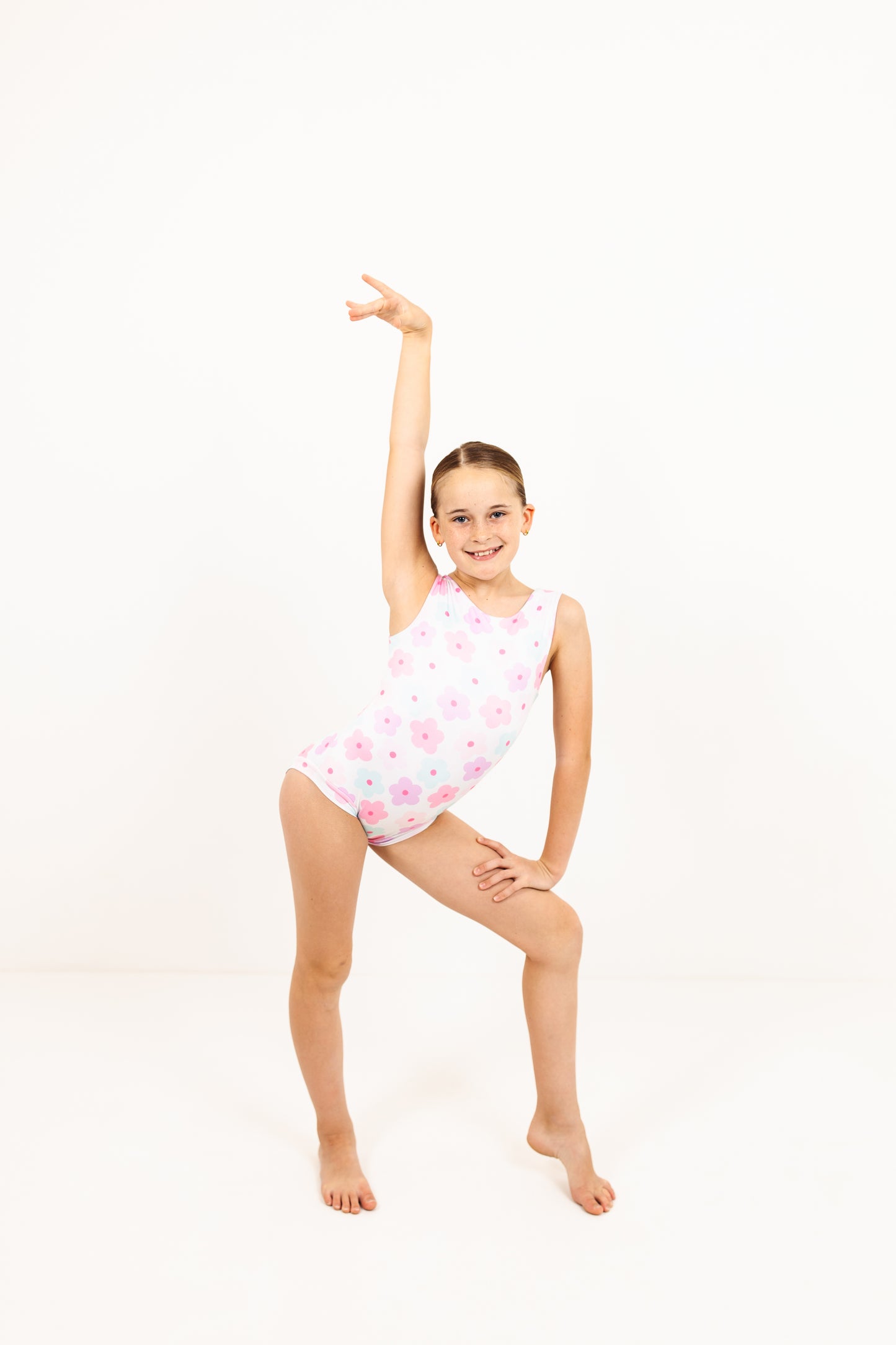 Willa B X Tuck & Tumble - White Floral Leotard