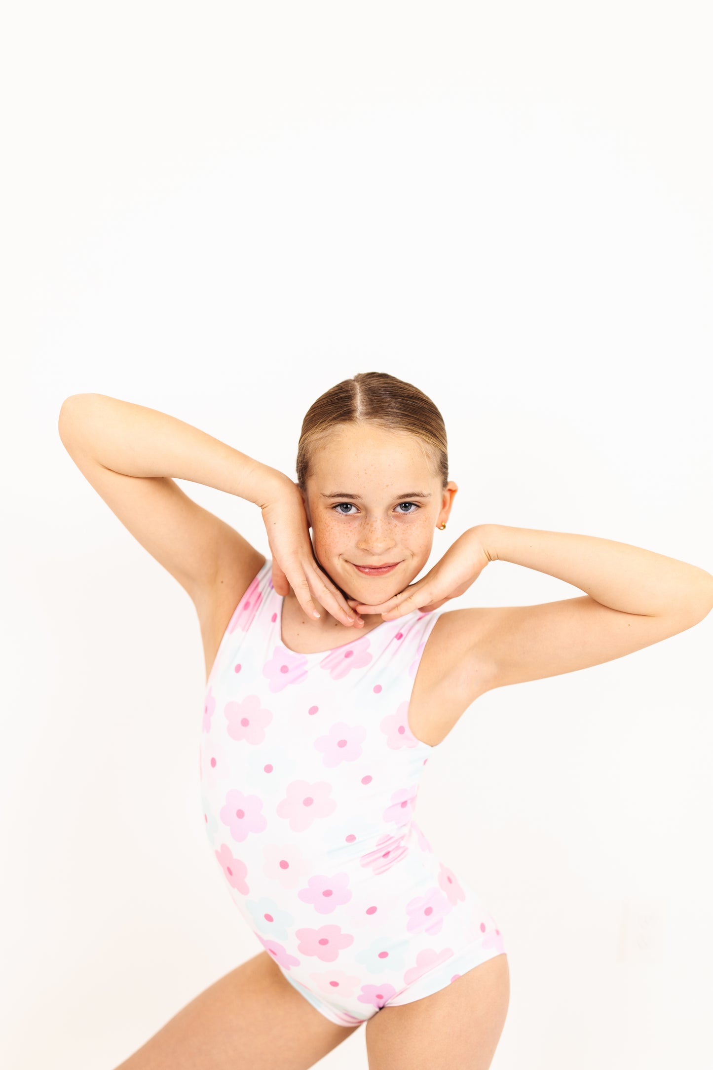 Willa B X Tuck & Tumble - White Floral Leotard